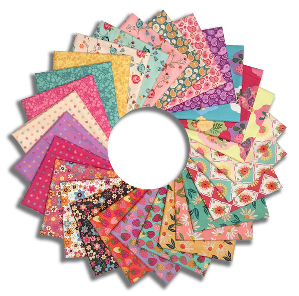 Matt's Poppie Cotton Pre-Cut 27 Piece Fat Quarter Bundle - Calico Cowgirls