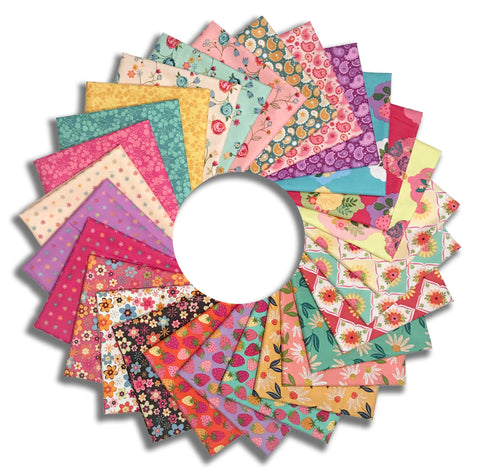 Matt's Poppie Cotton Pre-Cut 27 Piece Fat Quarter Bundle - Calico Cowgirls