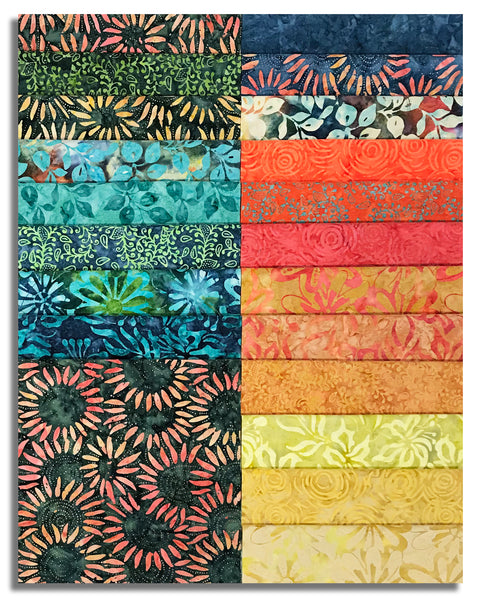 Matt's Riley Blake Batiks Pre-Cut 40 Piece 10" Layer Cake Squares - Carnival Glass