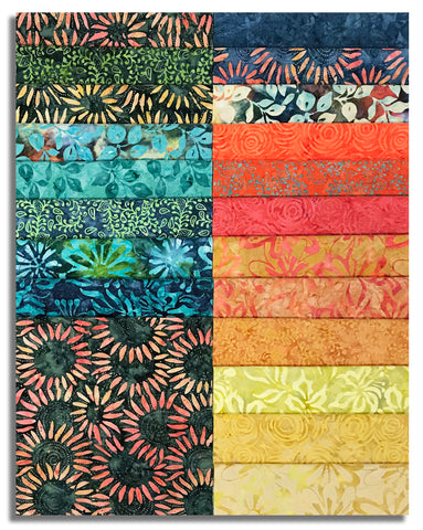 Matt's Riley Blake Batiks Pre-Cut 40 Piece 10" Layer Cake Squares - Carnival Glass