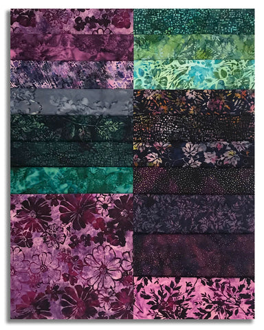 Matt's Pre-Cut Hoffman Batiks 40 Piece 10" Layer Cake - Vineyard Harvest