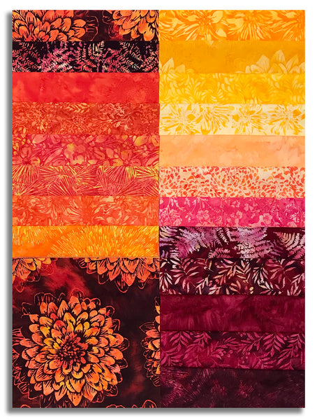 Matt's Pre-Cut Hoffman Batiks 40 Piece 10" Layer Cake - Sundown