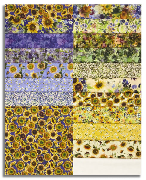Matt's Clothworks Pre-Cut 40 Piece 10" Layer Cake Squares - Sunflower Song
