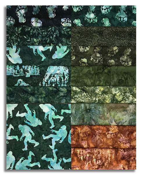 Matt's Pre-Cut Hoffman Batiks 40 Piece 10" Layer Cake - Big Foot