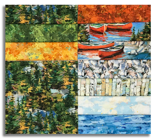 Matt's Northcott Pre-Cut 40 Piece 10" Layer Cake - Canoe Lake