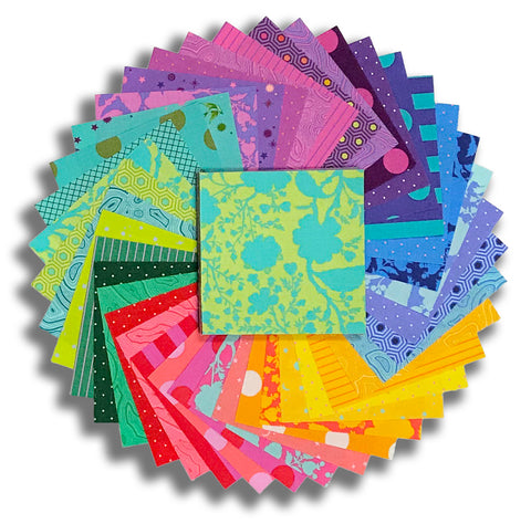 Matt's Free Spirit Pre-Cut 40 Piece 5" Charm Squares  - Tula's True Colors