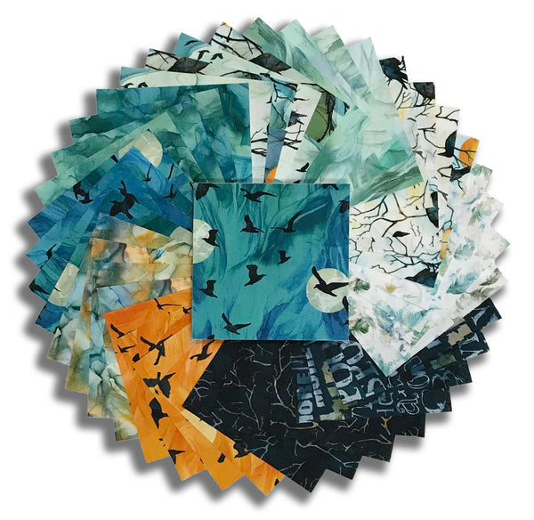 Matt's Northcott Pre-Cut 40 Piece 5" Charms - Raven's Call