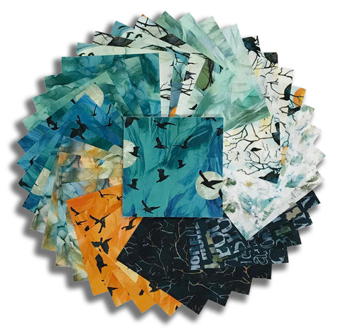 Matt's Northcott Pre-Cut 40 Piece 5" Charms - Raven's Call
