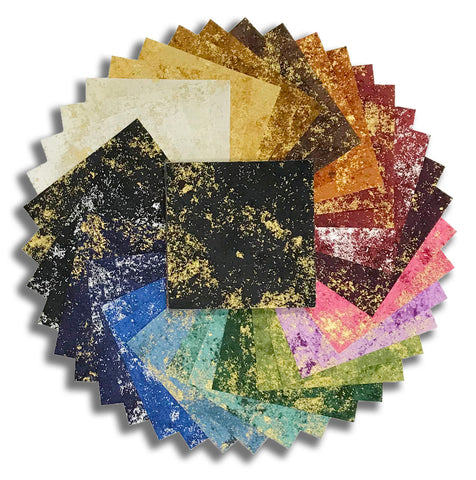 Matt's Pre-Cut Hoffman Metallic 40 Piece 5" Charm Squares - Brilliance