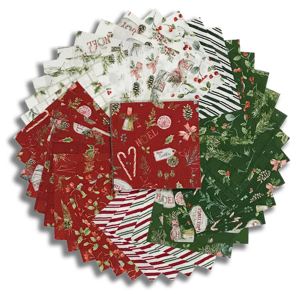 Matt's Riley Blake Pre-Cut 40 Piece 5" Charm Squares - Holiday Spirit