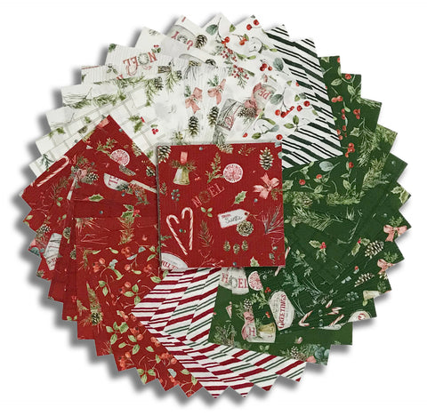 Matt's Riley Blake Pre-Cut 40 Piece 5" Charm Squares - Holiday Spirit
