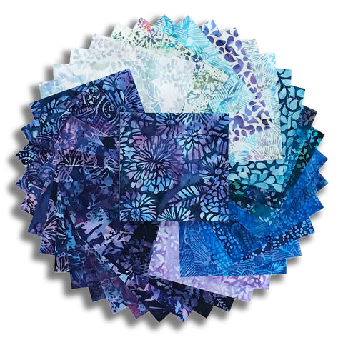 Matt's Pre-Cut Hoffman Batiks 40 Piece 5" Charm Squares - Celestial