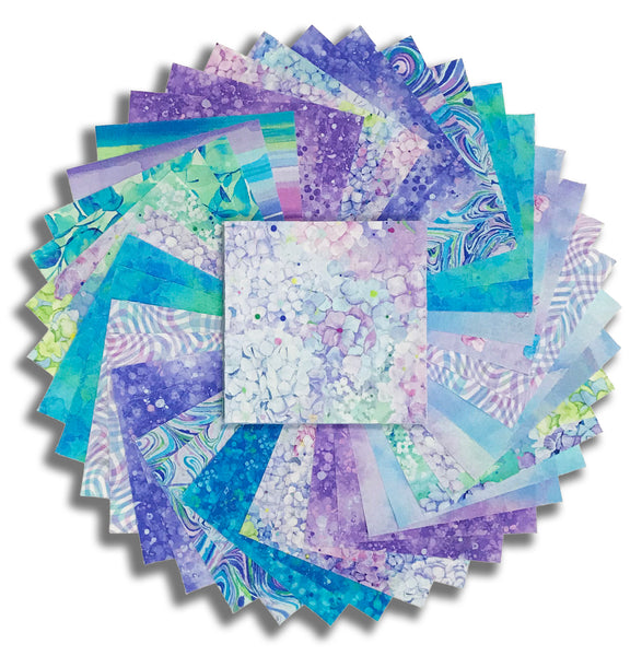 Matt's Timeless Treasures Pre-Cut 40 Piece 5" Charm Squares - Hydrangea Dream