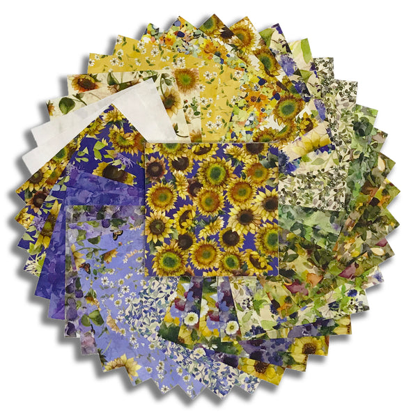 Matt's Clothworks Pre-Cut 40 Piece 5" Charm Squares - Sunflower Song