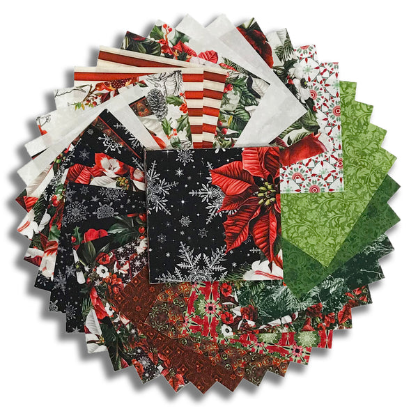 Matt's In The Beginning Pre-Cut 40 Piece Pre-Cut 5" Charm Squares - Winter Enchantment