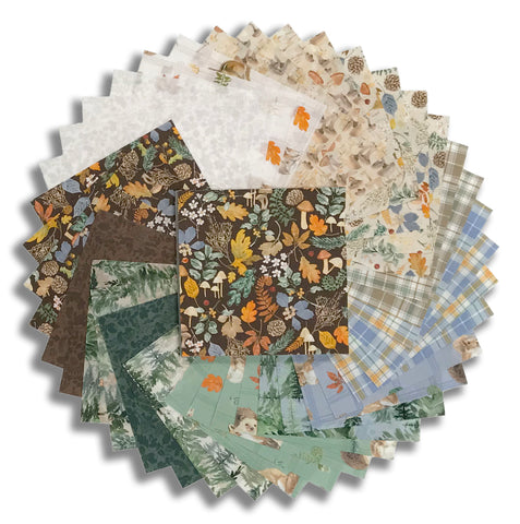 Matt's Clothworks Pre-Cut 40 Piece 5" Charm Squares - Woodland Way