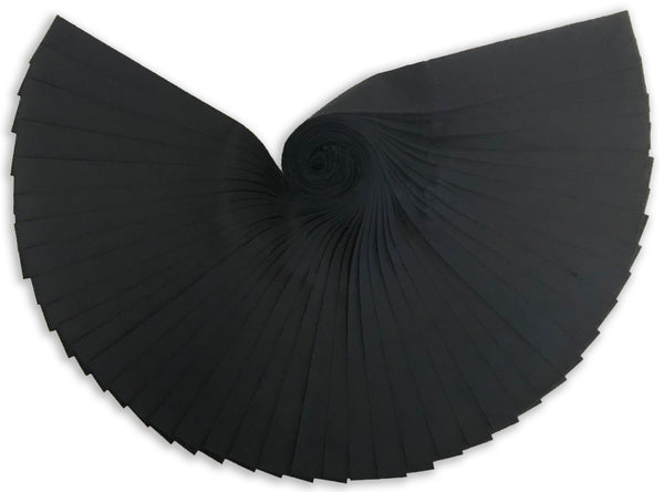 Matt's Pre-Cut 40 Piece 2 1/2" Jelly Roll Strips - Moda Bella Solids - 9900 99 Black