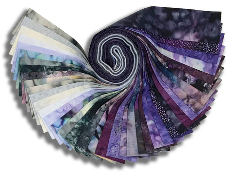 Matt's Pre-Cut Hoffman Batiks 40 Piece 2 1/2" Strip Set Jelly Roll - Galaxy