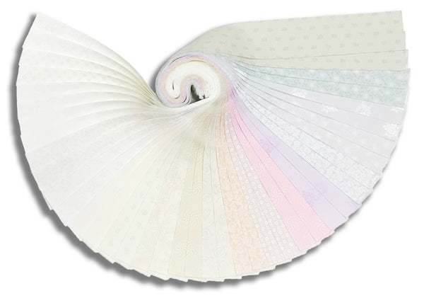 Matt's Pre-Cut 40 Piece 2 1/2" Jelly Roll Strips - Simply Light
