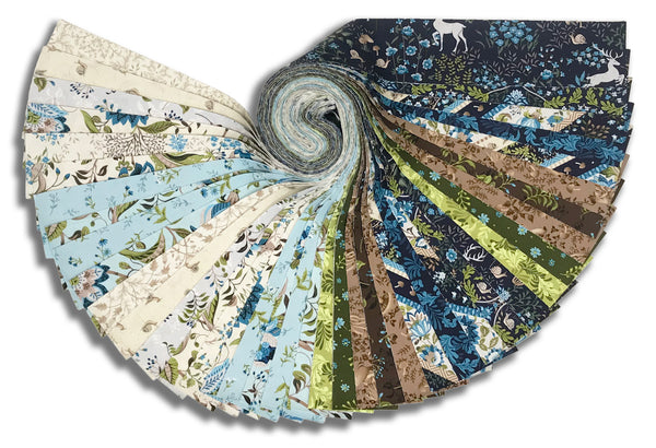 Matt's Studio E Pre-Cut 40 Piece 2 1/2" Jelly Roll Strips - Ashdown Forest