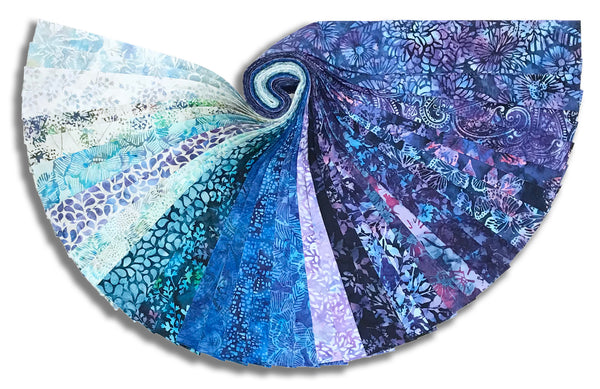 Matt's Pre-Cut Hoffman Batiks 40 Piece 2 1/2" Strip Set Jelly Roll - Celestial
