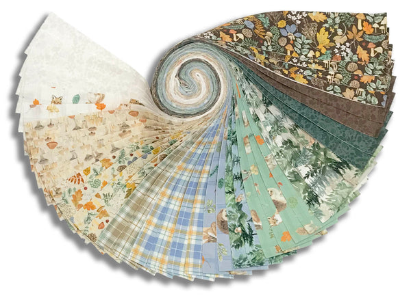 Matt's Clothworks Pre-Cut 40 Piece 2 1/2" Jelly Roll Strips - Woodland Way