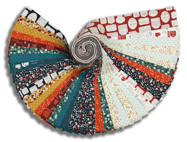 Matt's Clothworks Pre-Cut 40 Piece 2 1/2" Jelly Roll Strips - Raised