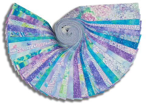 Matt's Timeless Treasures Pre-Cut 40 Piece 2 1/2" Strips Jelly Roll - Hydrangea Dream