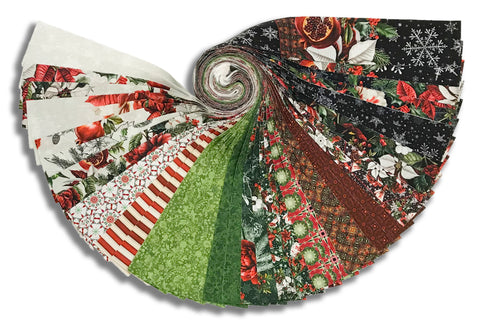 Matt's In The Beginning Pre-Cut 40 Piece 2 1/2" Strips Jelly Roll - Winter Enchantment
