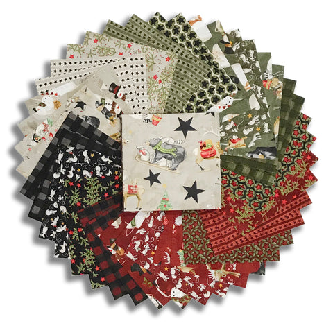 Matt's Riley Blake Pre-Cut 42 Piece 5" Charm Squares - Northern Christmas