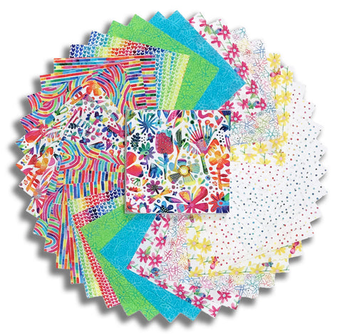 Matt's Pre-Cut P&B Textiles 44 Piece 5" Charm Squares - Color Crush