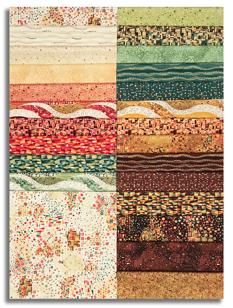 Matt's Andover/Makower Pre-Cut 48 Piece 10" Layer Cake Squares - Golden