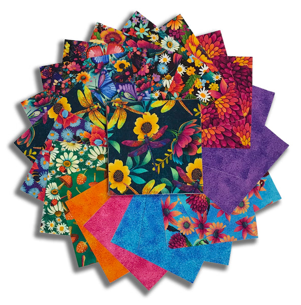 Matt's Blank Quilting Pre-Cut 40 Piece 5" Charm Squares - Luminous Haven