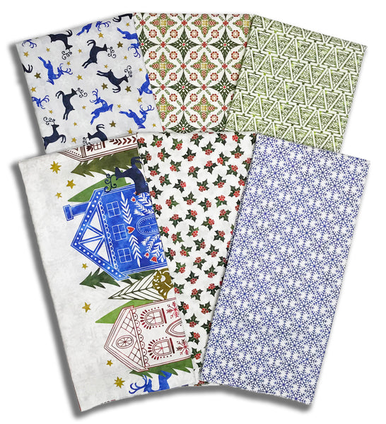 Matt's In The Beginning Pre-Cut 6 Piece Half Yard Bundle - New Snow