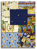 Matt's Blank Quilting Pre-Cut 7 Piece Fat Quarter Bundle - Away In A Manger