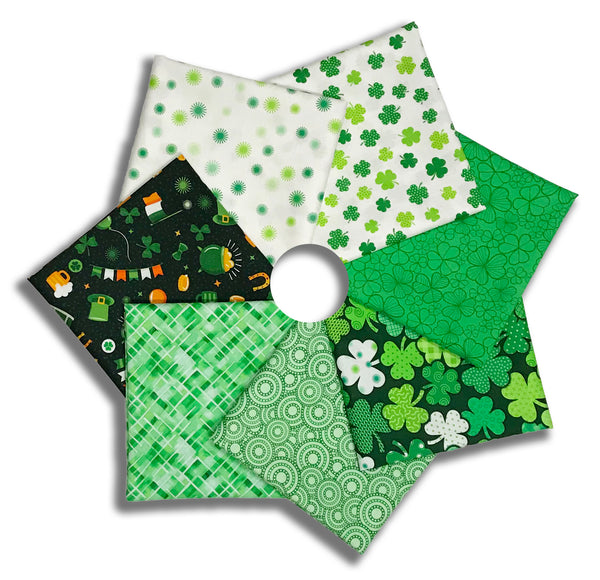 Matt's Northcott Pre-Cut 7 Piece Fat Quarter Bundle - Paddy's Parade
