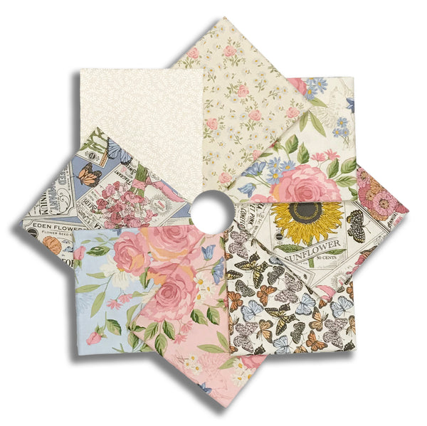 Matt's Pre-Cut Moda 8 Piece Fat Quarter Bundle - My Secret Garden