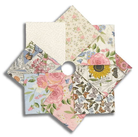 Matt's Pre-Cut Moda 8 Piece Fat Quarter Bundle - My Secret Garden