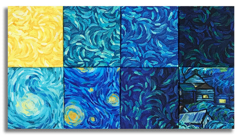 Matt's Northcott Pre-Cut 8 Piece Fat Quarter Bundle - Starry Night