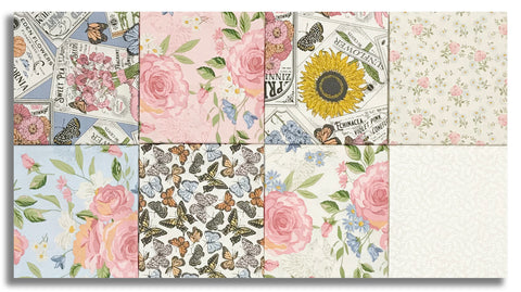 Matt's Pre-Cut Moda 8 Piece Fat Quarter Bundle - My Secret Garden
