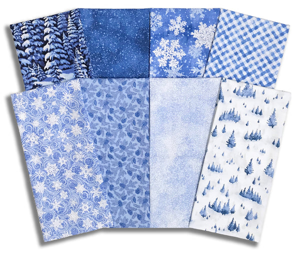 Matt's Northcott Pre-Cut 8 Piece Half Yard Bundle - Winter Twilight