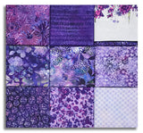 Matt's In The Beginning Pre-Cut 9 Piece Fat Quarter Bundle - Allure - Purple