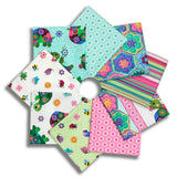 Matt's Northcott Pre-Cut 9 Piece Fat Quarter Bundle - Topsy Turtles