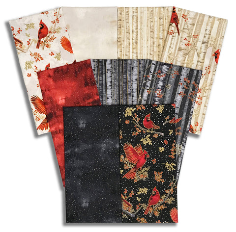 Matt's Pre-Cut Hoffman Metallic 9 Piece Half Yard Bundle - Berries & Birch