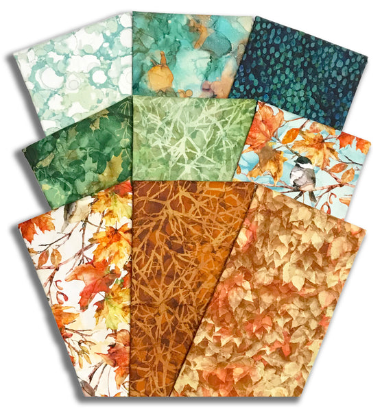 Matt's Pre-Cut 9 Piece 1/2 Yard Bundle - Northcott Digital Print - Autumn Breeze