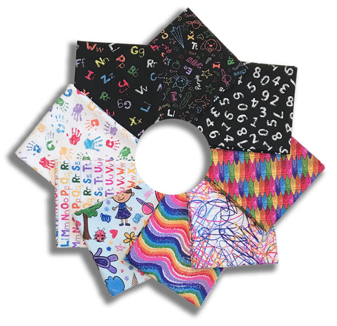 Matt's Blank Quilting Digital Pre-Cut 9 Piece Fat Quarter Bundle - Color My World