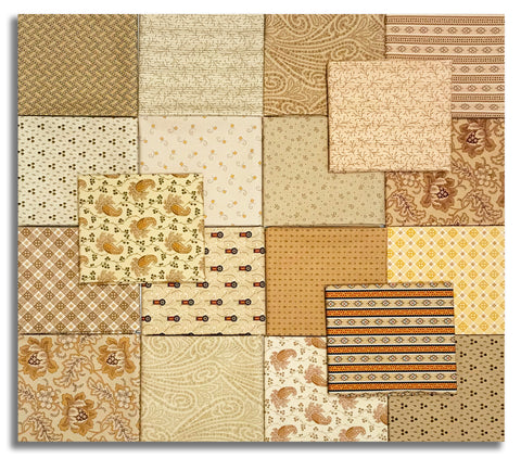 Matt's Cut Andover Spice Market Pre-Cut 19 Piece Fat Quarter Bundle - Light