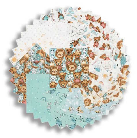 Matt's Pre-Cut 40 Piece 5" Charm Squares - Henry Glass & Co. - Boho Buddies