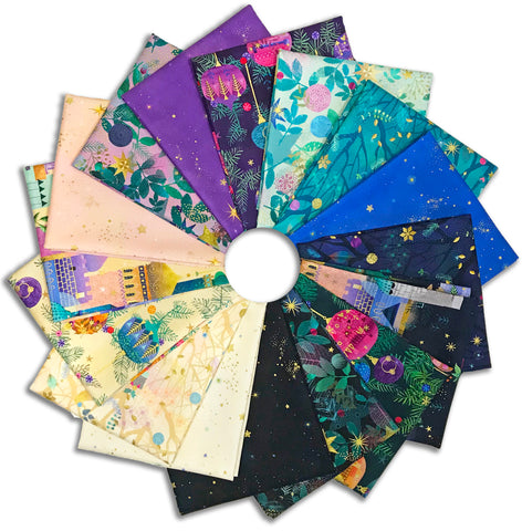 Matt's Pre-Cut 16 Piece Fat Quarter Bundle - Kaufman - Holy Night