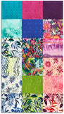 Matt cut-Moda Pre-Cut 18 Piece Fat Quarter Bundle - Coming Up Rainbow Roses